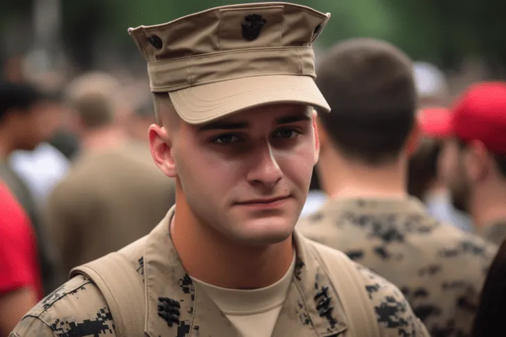 Um fuzileiro naval corre para casa para cumprimentar sua esposa, mas fica surpreso quando a vê