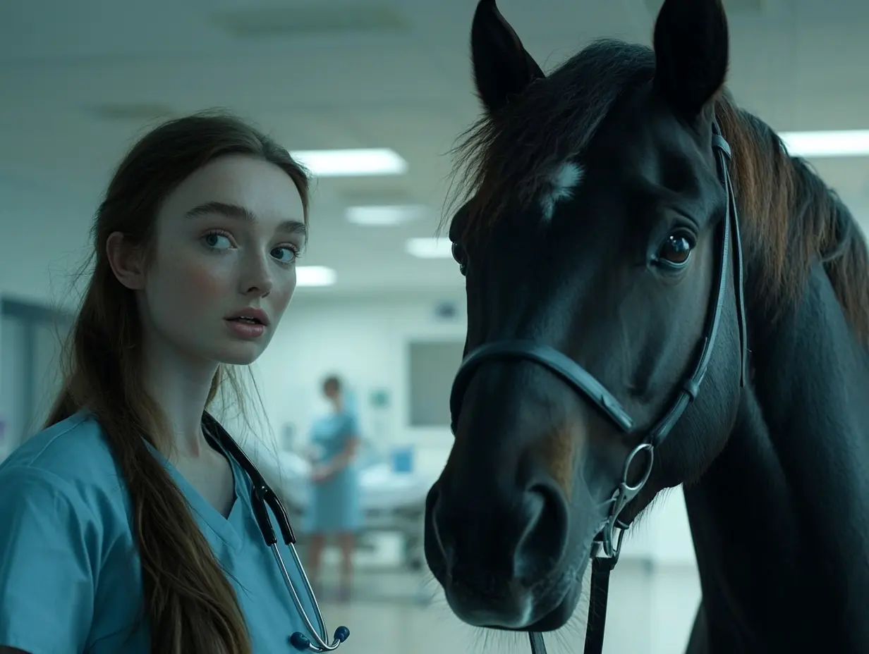 Cavalo invade hospital - Enfermeira fica em lágrimas