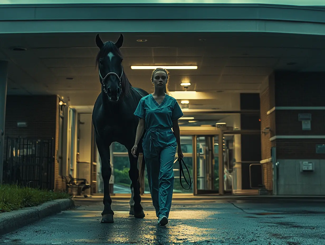 Cavalo invade hospital - Enfermeira fica em lágrimas