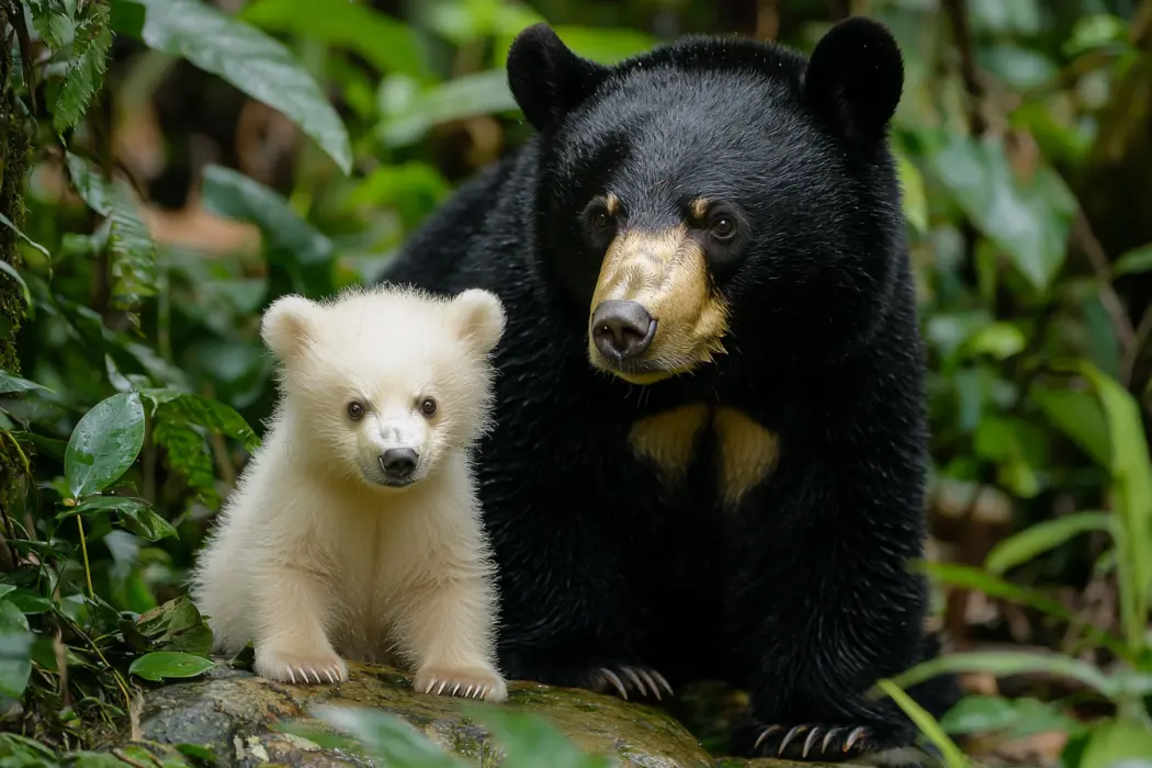 Mulher segue urso na floresta depois que ele se aproxima inesperadamente dela no ponto de ônibus