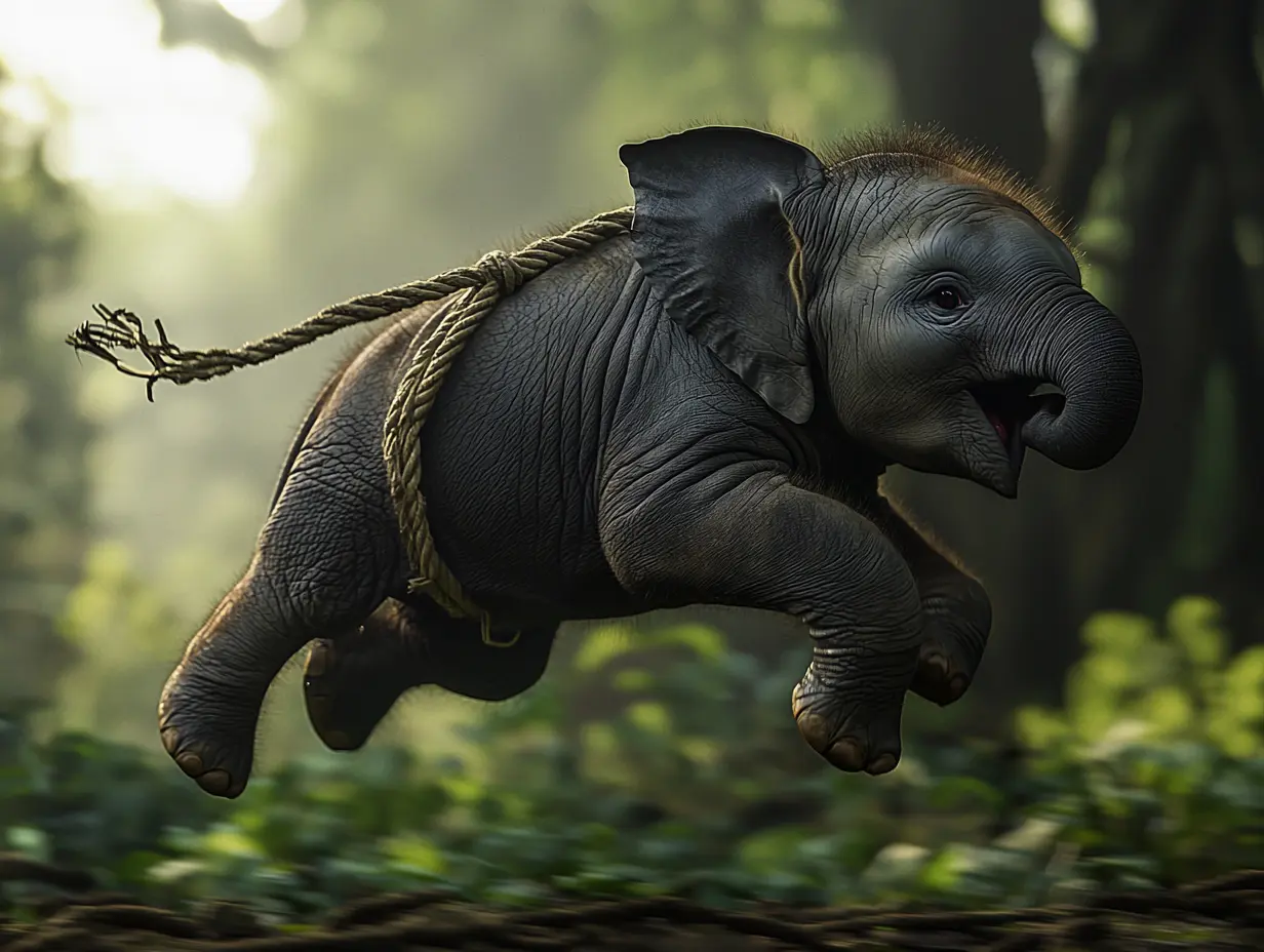 Ela seguiu um elefante até a floresta, mas não imaginava que isso a levaria a esse ponto.