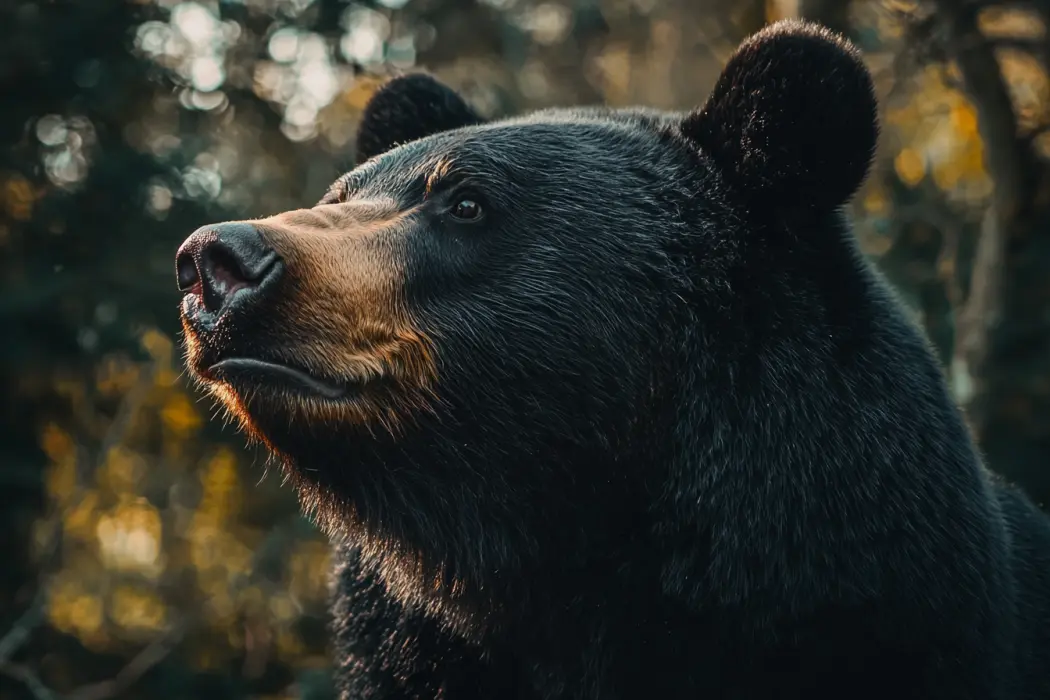 Mulher segue urso na floresta depois que ele se aproxima inesperadamente dela no ponto de ônibus