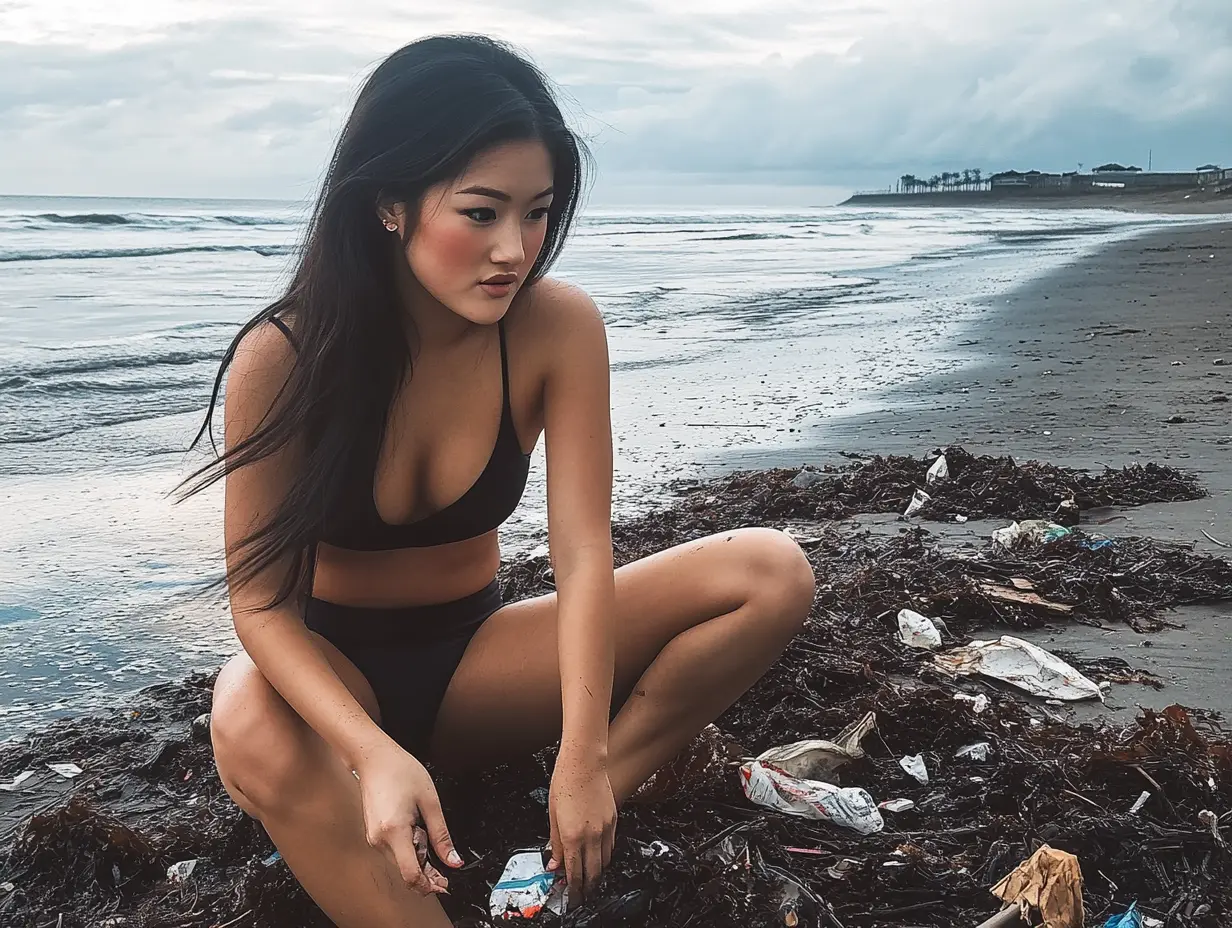 Uma mulher segue um lobo até o mar depois que ele se aproxima dela na praia - o que ela encontrou partiu seu coração