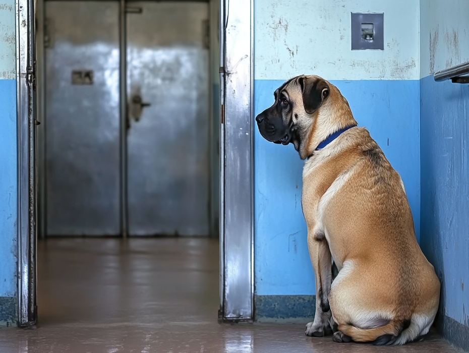 Os funcionários ficam horrorizados quando um cachorro entra no hospital carregando este..