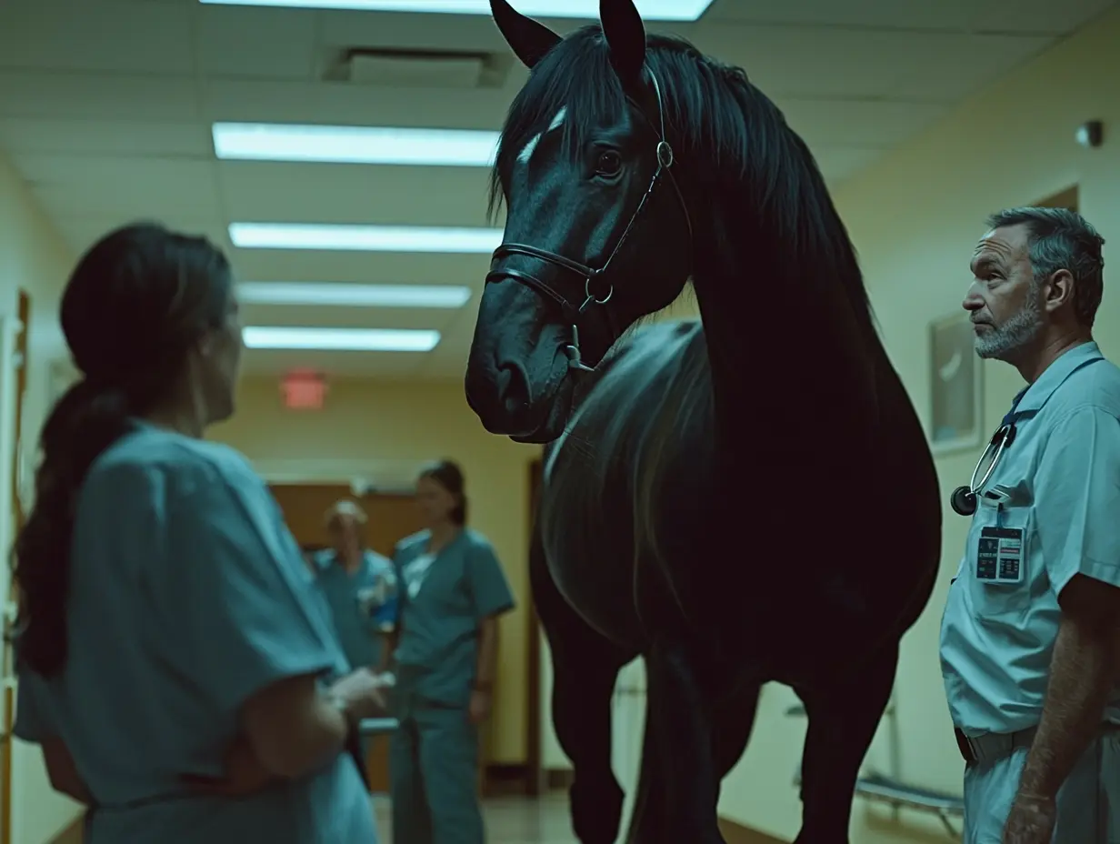 Cavalo invade hospital - Enfermeira fica em lágrimas