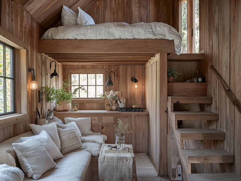 この老人は古い小屋に住んでいる - 内部を見るまで判断しないでください！