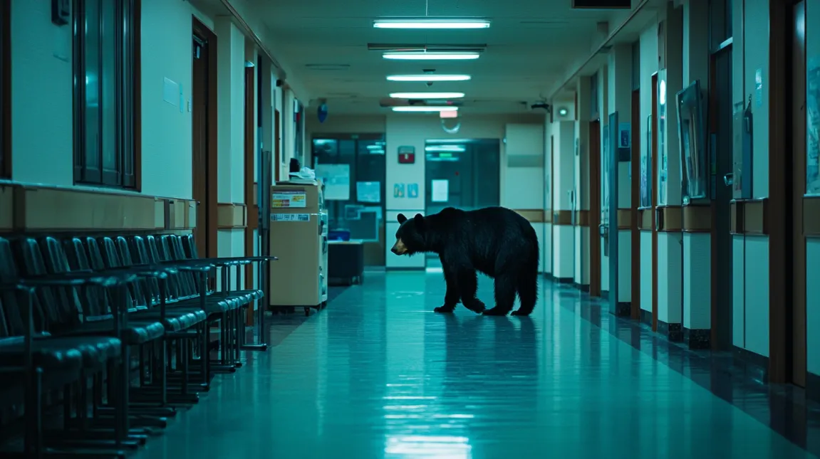 Urso invade hospital - enfermeira fica em lágrimas com o que ele carrega na boca