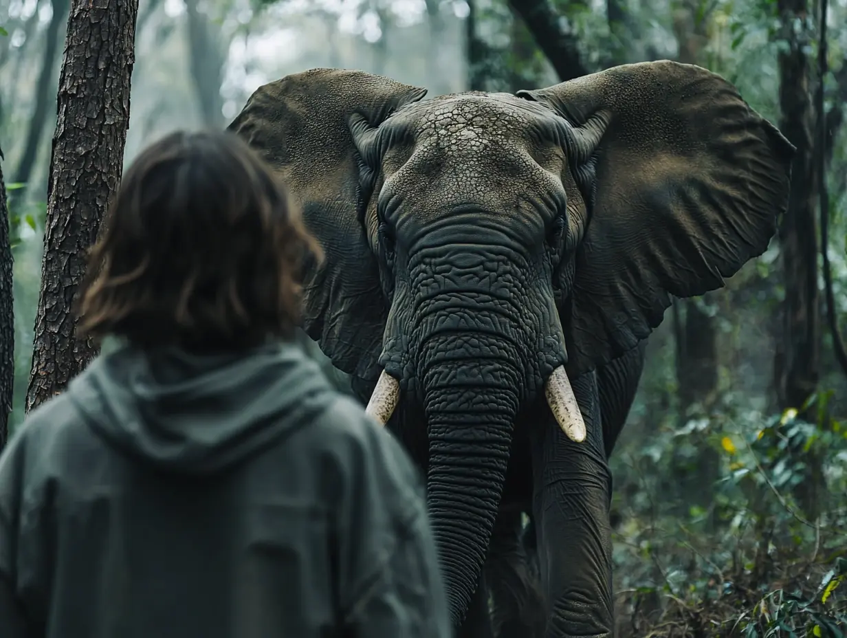 Ela seguiu um elefante até a floresta, mas não imaginava que isso a levaria a esse ponto.