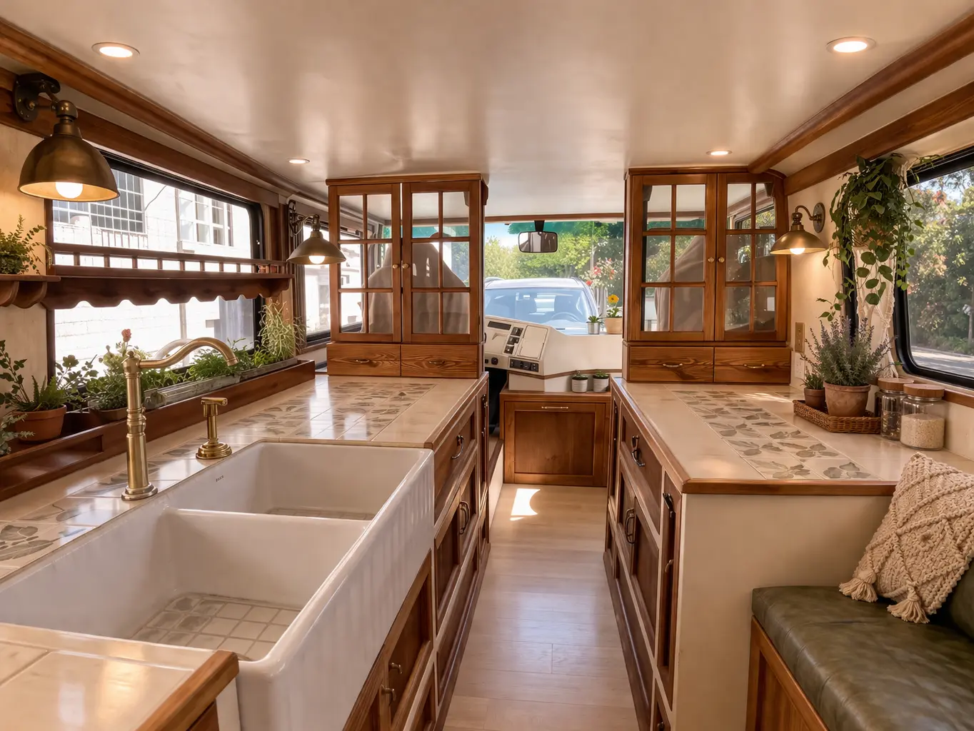 Zamieniła stary piętrowy autobus w dom - a jego wnętrze może cię zaskoczyć.