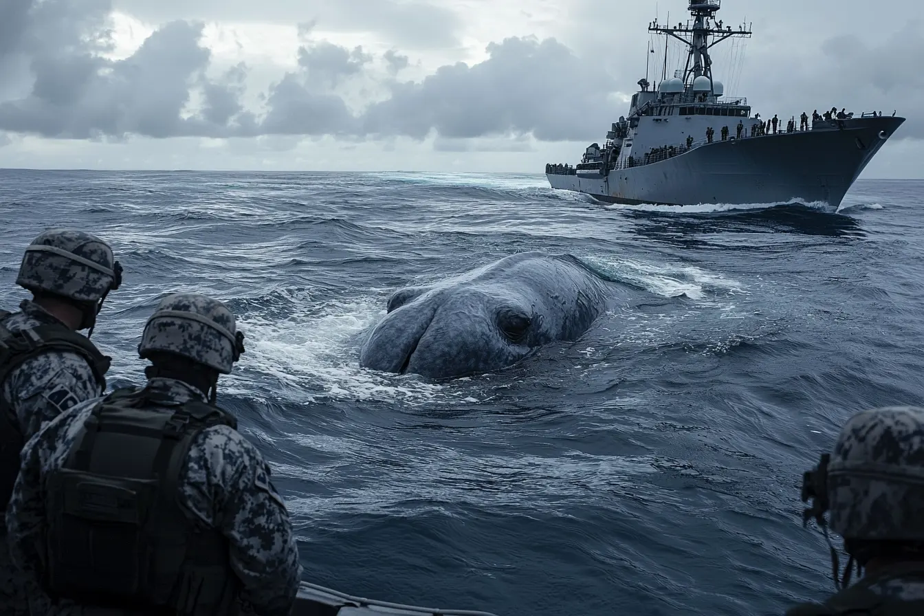 Znalezione nagranie: Marine staje twarzą w twarz z gigantycznym stworzeniem pod wodą