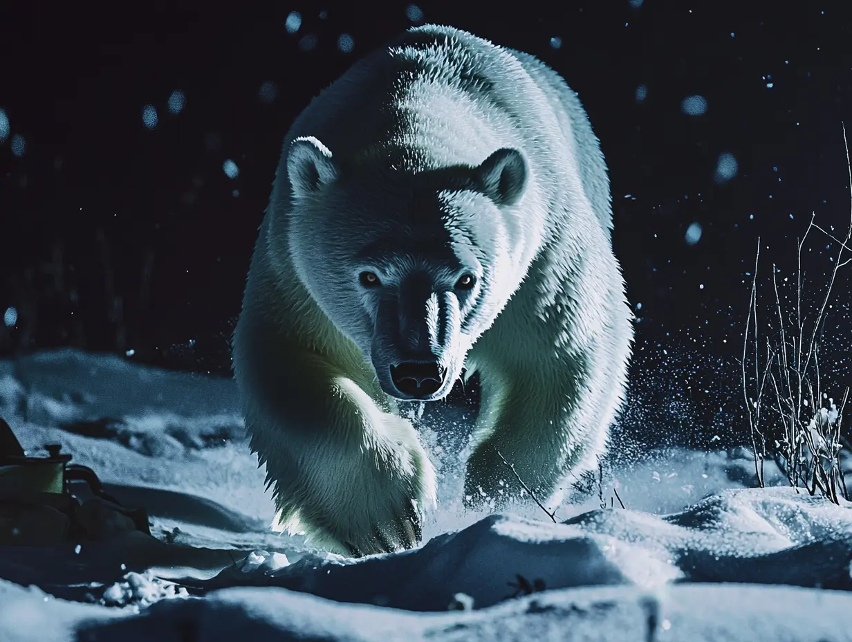 Myślał, że jest sam na lodzie - dopóki nie pojawił się gigantyczny niedźwiedź polarny