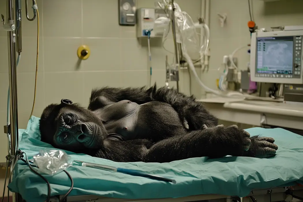 L'ecografia di un gorilla incinto rivela un oscuro segreto
