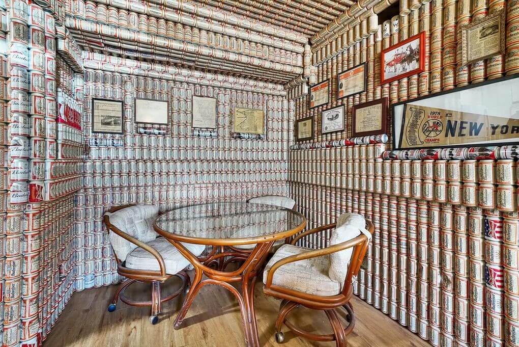 Casa dei sogni: questa casa è completamente coperta di lattine di birra
