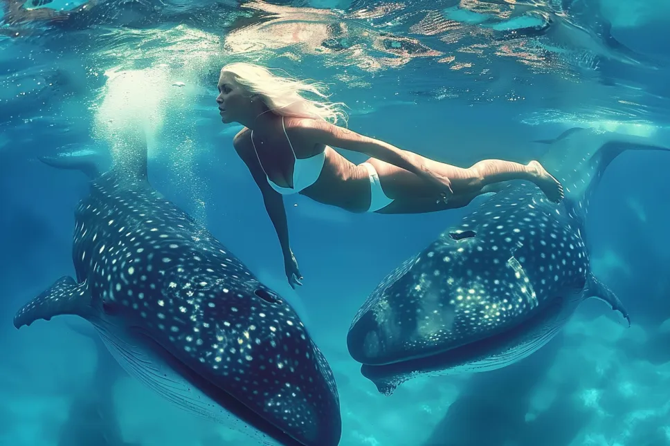 La balena gigante non lascia in pace il subacqueo - Poi si accorge del motivo terrificante