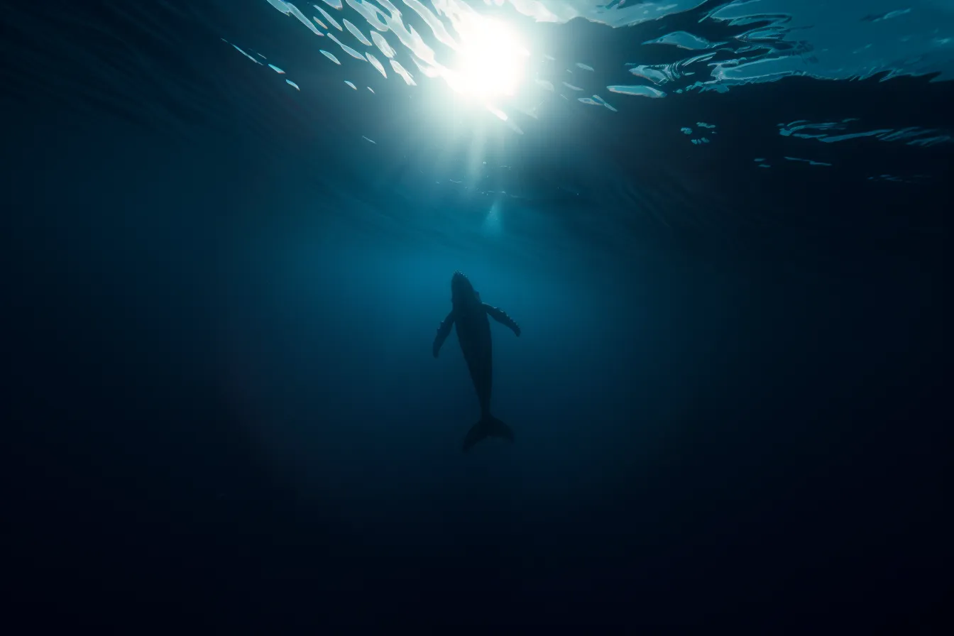 La balena gigante non lascia in pace il subacqueo - Poi si accorge del motivo terrificante