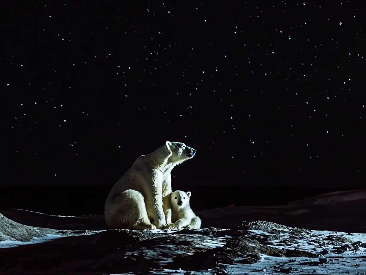 Pensava di essere solo sui ghiacci, finché non è apparso un orso polare gigante