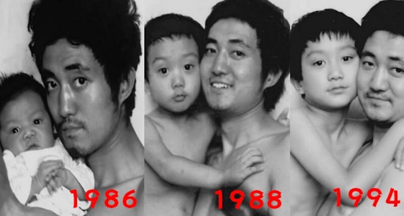 Papà e figlio fanno la stessa foto ogni anno per 27 anni e l'ultima è particolarmente commovente