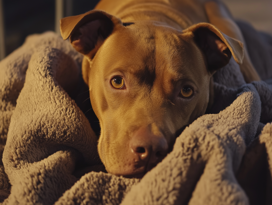 Cane che piange si rifiuta di lasciare la coperta. La donna chiama immediatamente il 911 quando vede ciò che sta custodendo