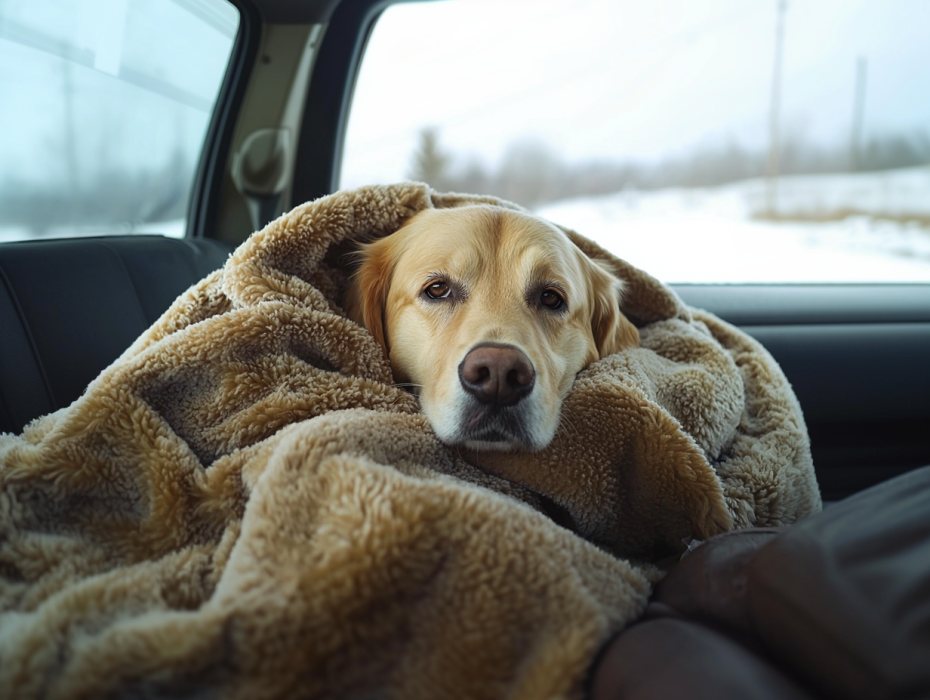 Un uomo trova un cane sull'orlo del congelamento, ma quello che nascondeva sotto la pancia è incredibile!