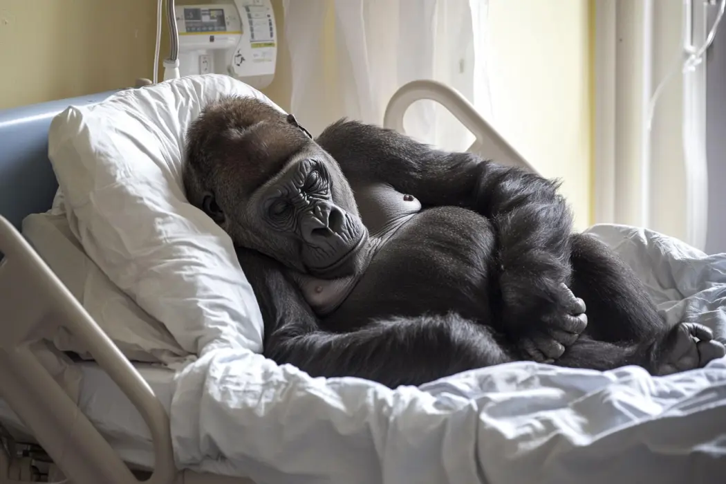 L'ecografia di un gorilla incinto rivela un oscuro segreto