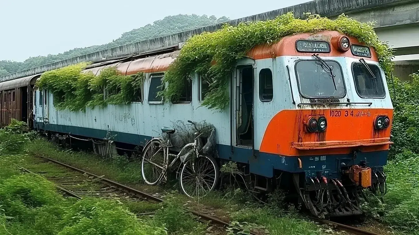 Una giovane donna vive all'interno di una vecchia locomotiva - ma aspettate di vedere l'interno!