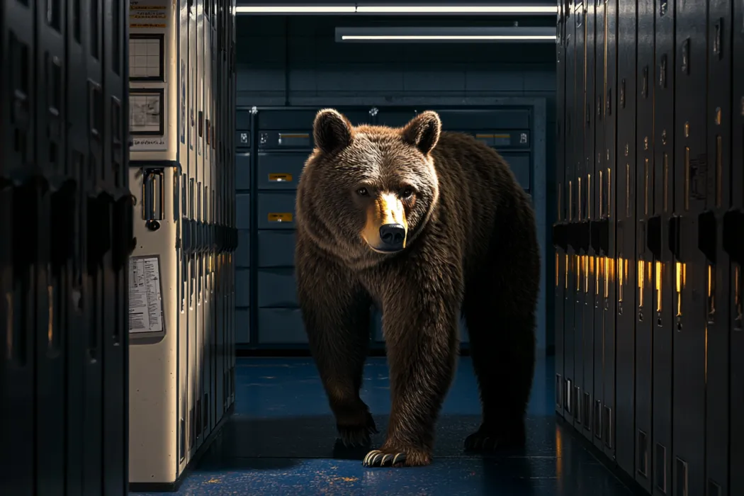Un orso irrompe nella scuola elementare: l'insegnante è in lacrime per ciò che porta in bocca