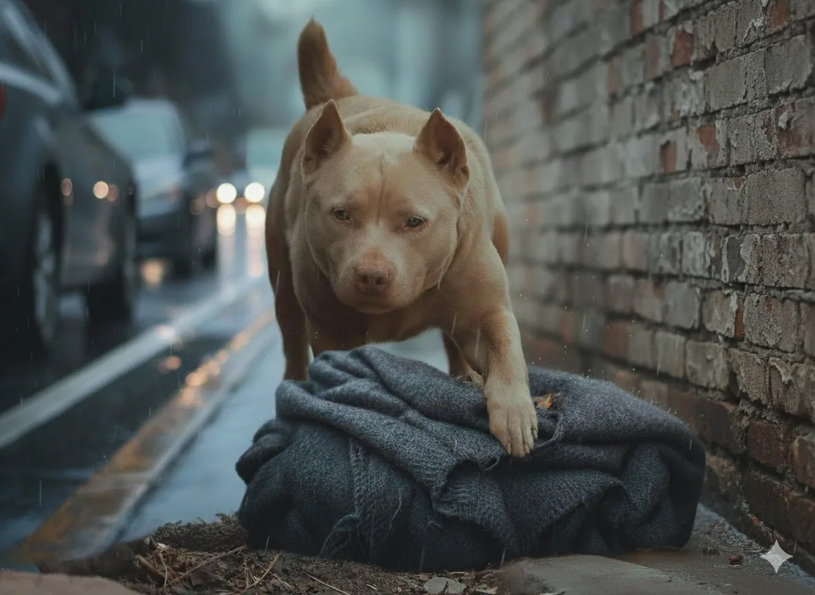 Cane che piange si rifiuta di lasciare la coperta. La donna chiama immediatamente il 911 quando vede ciò che sta custodendo