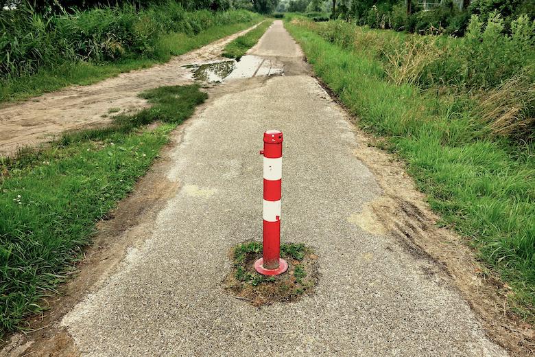 Zijn paaltjes op het fietspad binnenkort verleden tijd?