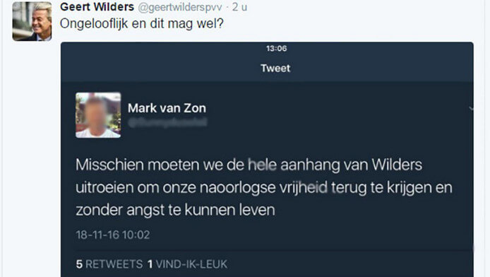 Bizar: deze man raakte in twee dagen alles kwijt door DEZE tweet over Geert Wilders!