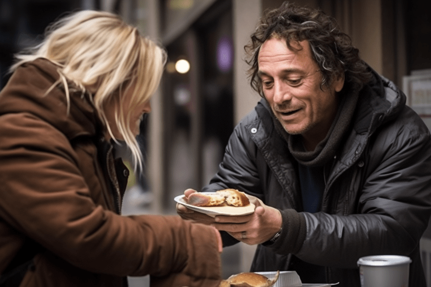 Serveerster passeert dakloze man elke dag - maar is geschokt als ze ontdekt wie hij eigenlijk is