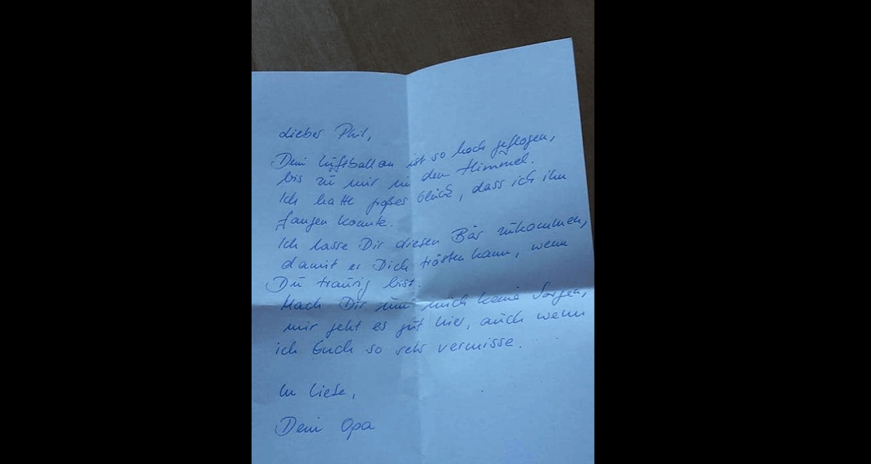 Jongen van 5 krijgt brief terug uit de hemel van opa. Deze briefschrijver verdient echt een dikke pluim!