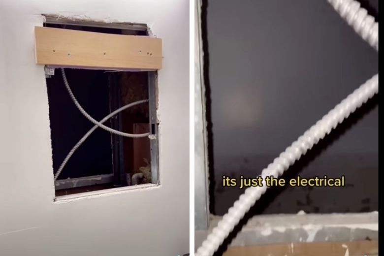 Toen deze vrouw haar badkamerspiegel van de wand haalde, onthulde ze een duister geheim
