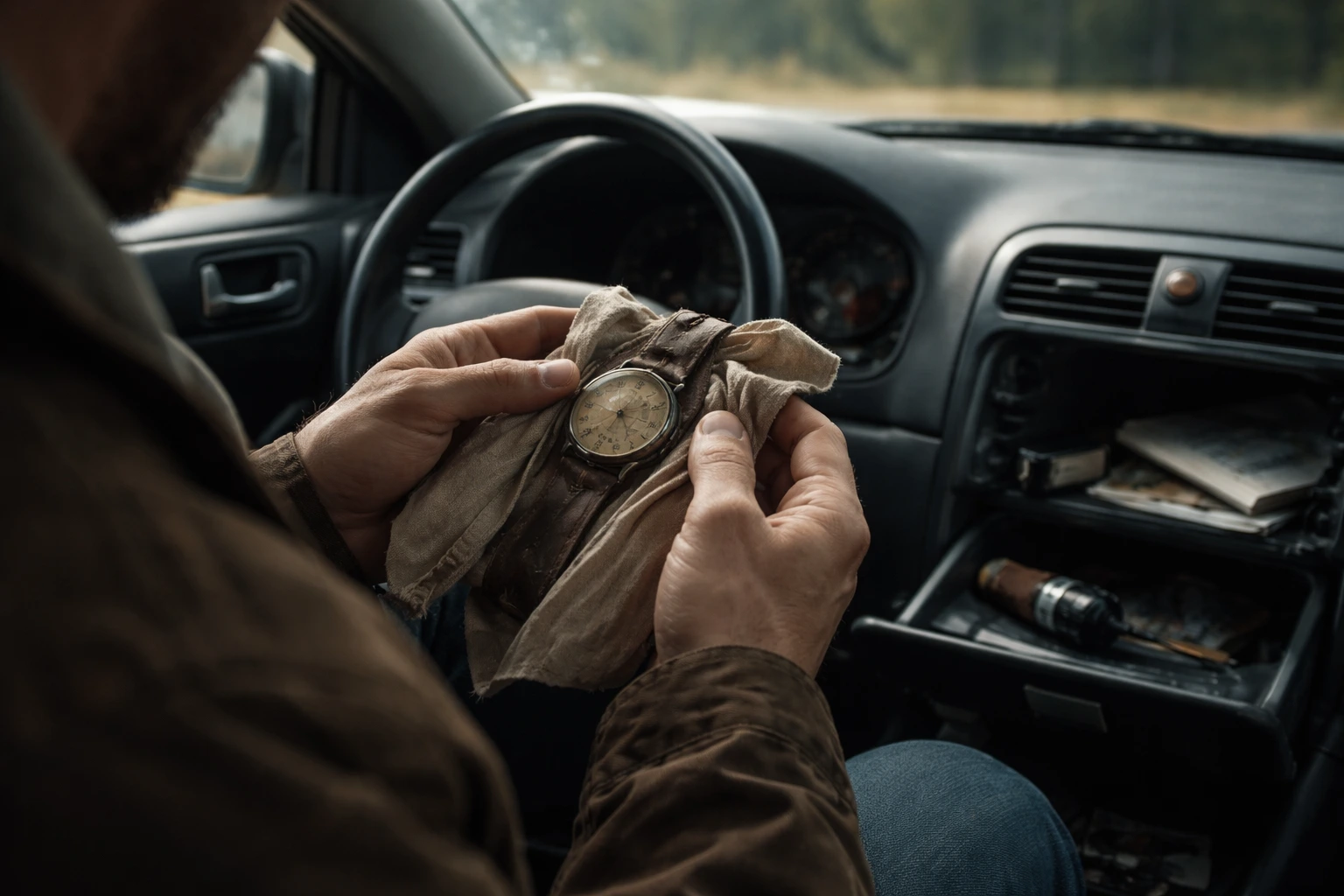 Hij huurde de goedkoopste auto op de parkeerplaats. Kijk wat hij in het handschoenenkastje vond...
