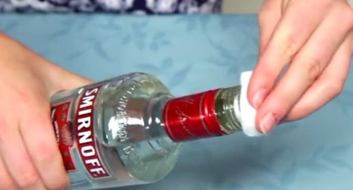 Smirnoff wodka met een watje
