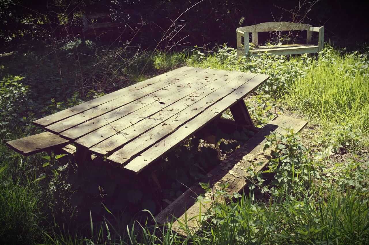 Zo haal je in een paar stappen die vieze groene schimmels van je houten tuinmeubels! Geweldig resultaat!