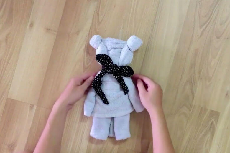 Zo maak je in een handomdraai een teddybeer van een handdoek