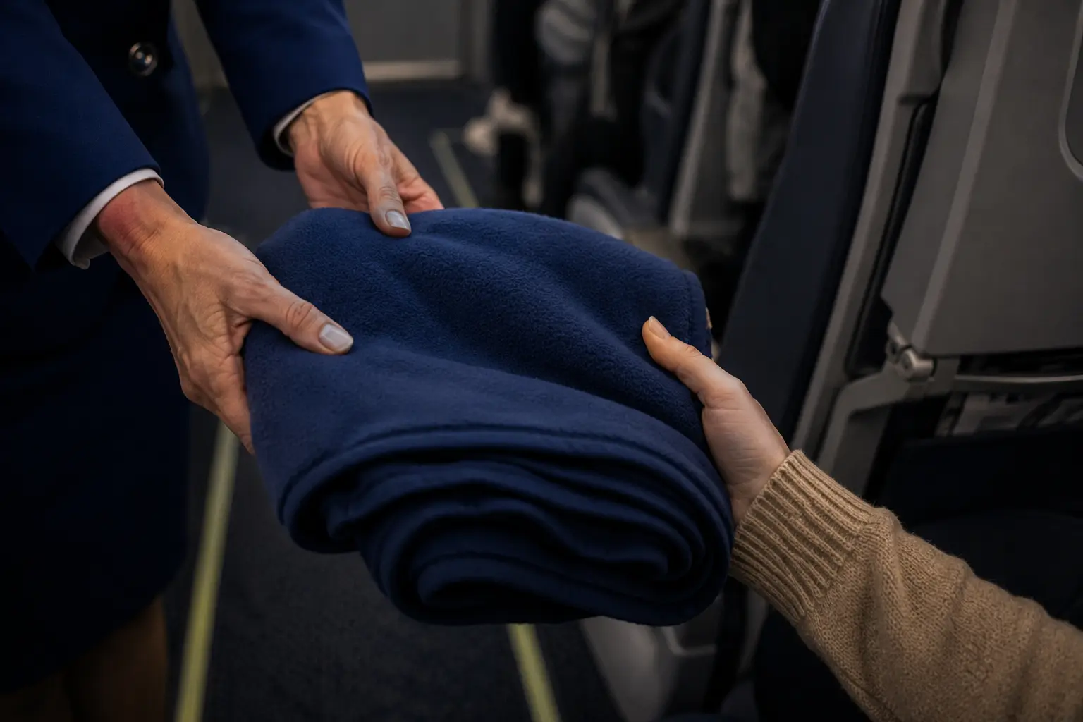 Jonge vrouw bleef handgebaren maken in vliegtuig - toen stewardess zich realiseerde waarom, waarschuwde ze de autoriteiten