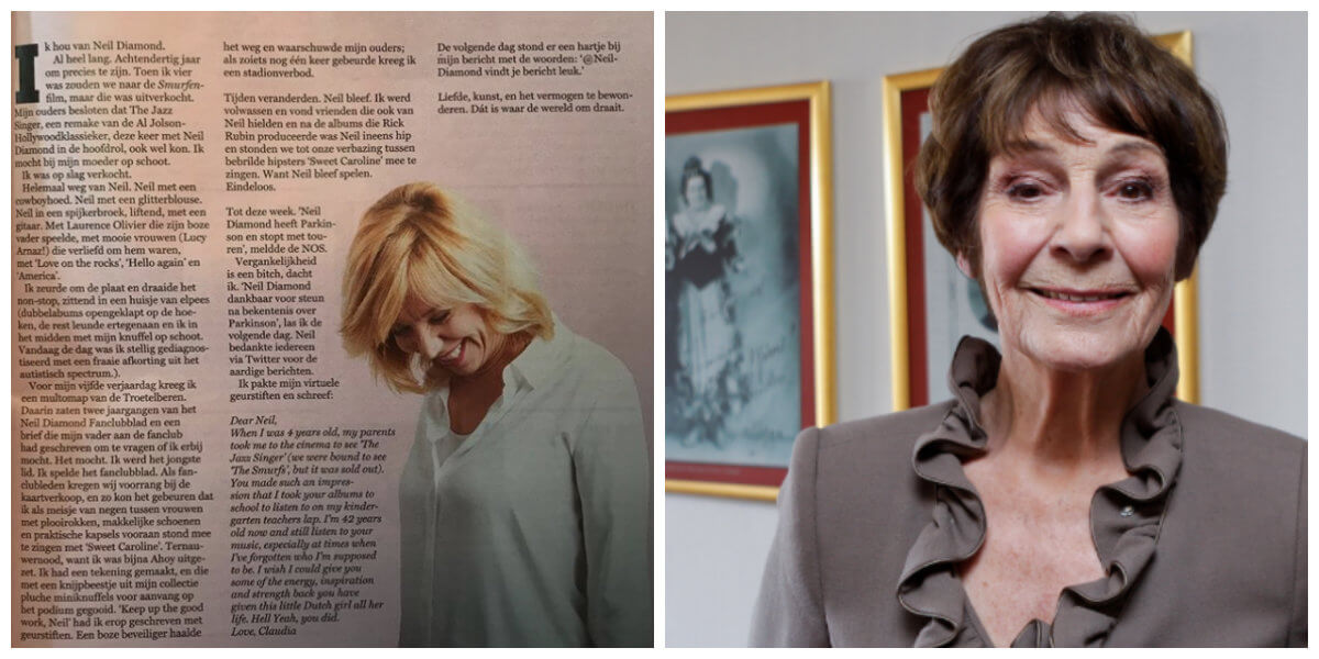 Claudia de Breij schrijft prachtige column over recente ontmoeting met Mies Bouwman