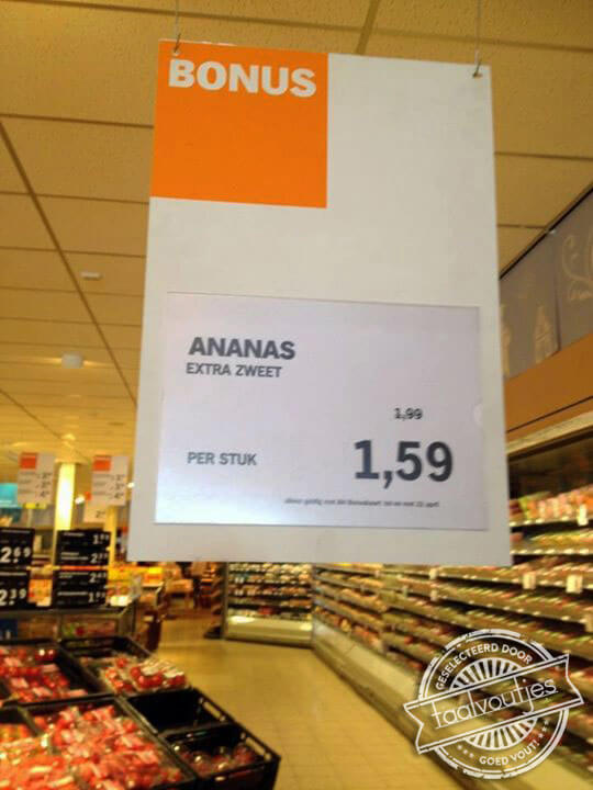 supermarkt taalfouten