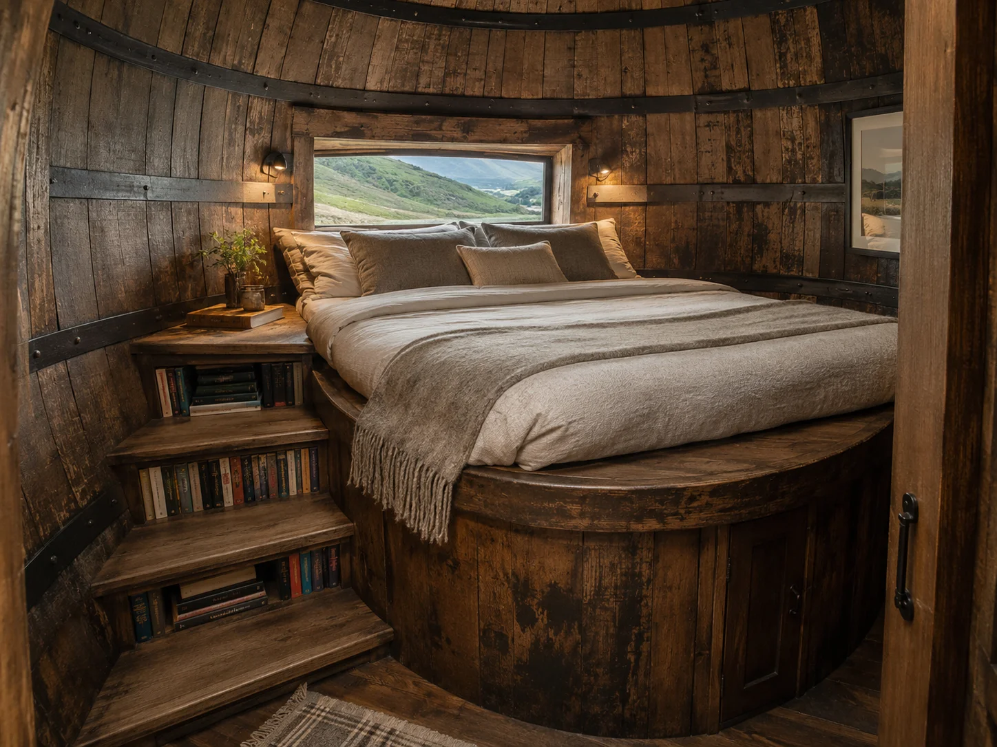 Deze man bouwde een huis uit een oud whiskeyvat - neem een kijkje in dit onconventionele verblijf...