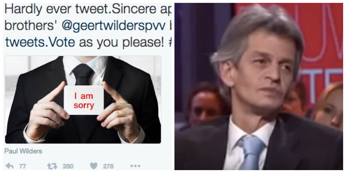 De broer van Geert Wilders biedt zijn excuses aan voor het gedrag van de PVV-leider...!