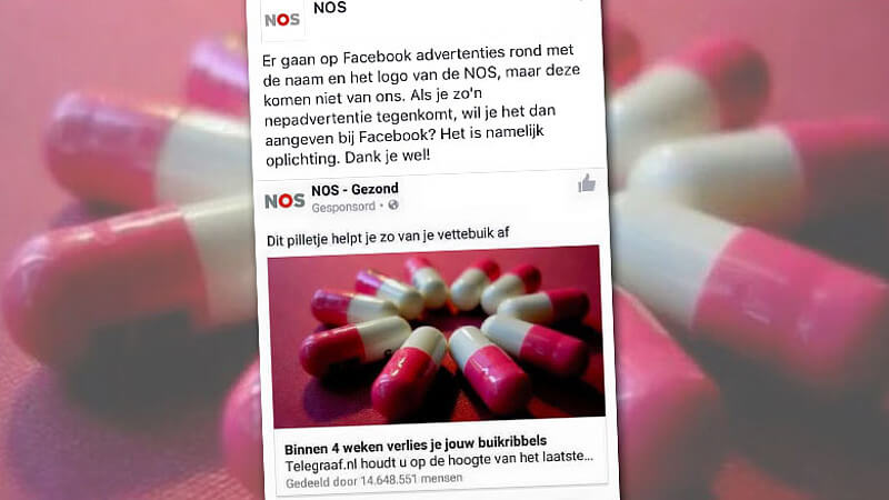 PAS OP: deze Facebookberichten van de 'NOS' zijn spam! Open deze berichten niet en rapporteer ze!