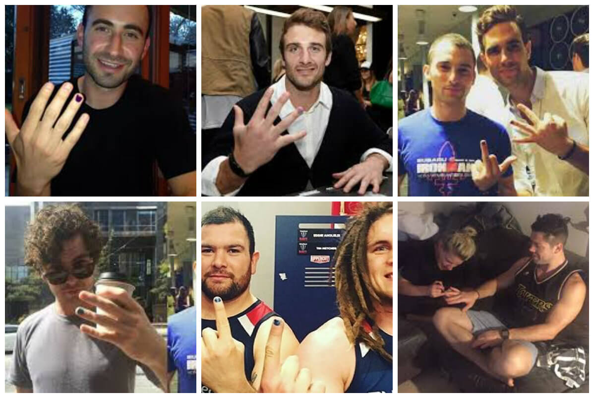 DIT is waarom duizenden mannen op de wereld in oktober één van hun nagels lakken! Stuk voor stuk toppers!