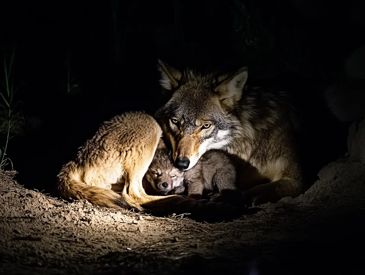 Vrouw volgt wolf de zee in nadat hij haar op het strand benaderd heeft - wat ze aantrof brak haar hart