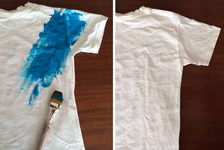 Oeps... verf in je shirt? Zo krijg je het er heel makkelijk weer uit!