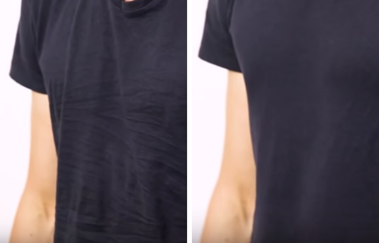 Strijk je shirt glad binnen 1 minuut zonder strijkijzer