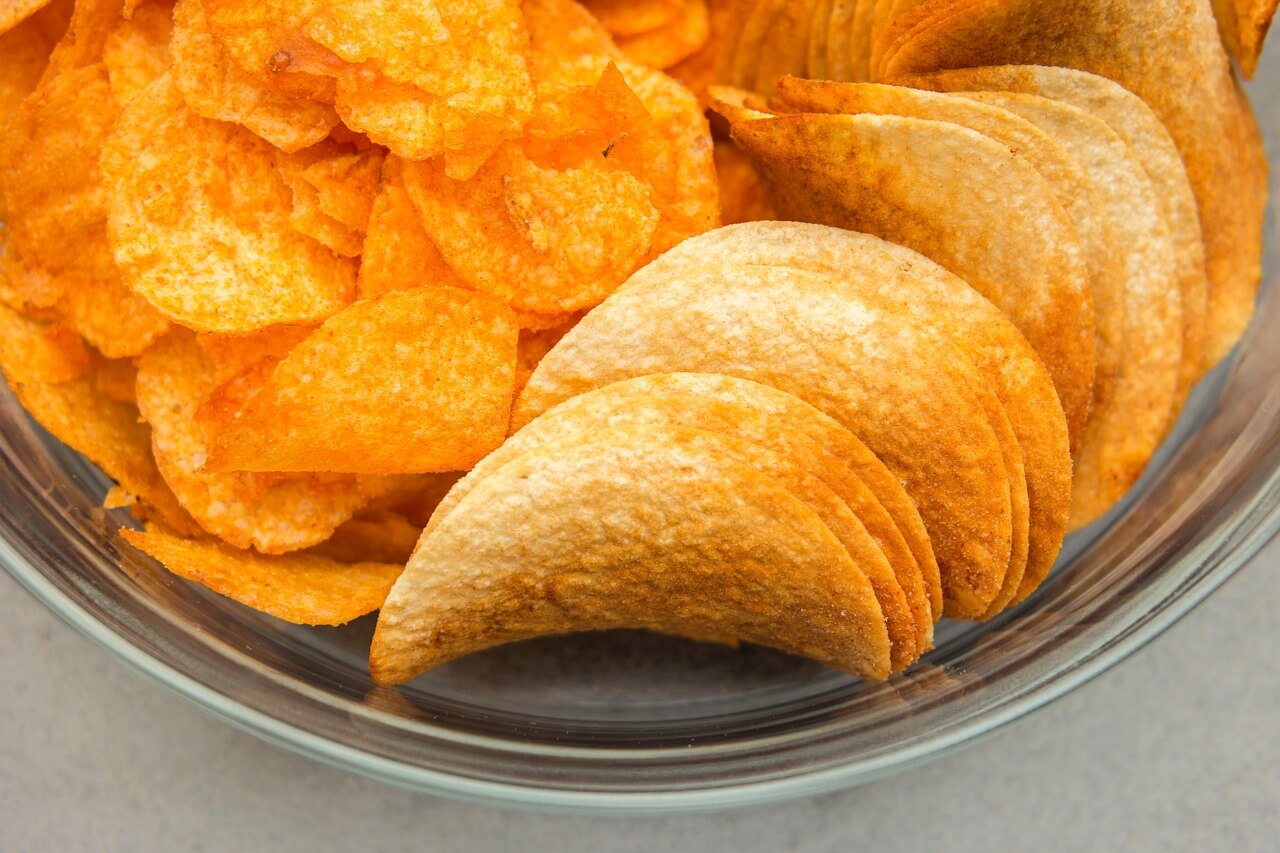 Brrr! Déze chips is blijkbaar gemaakt van restjes dierenvoer...