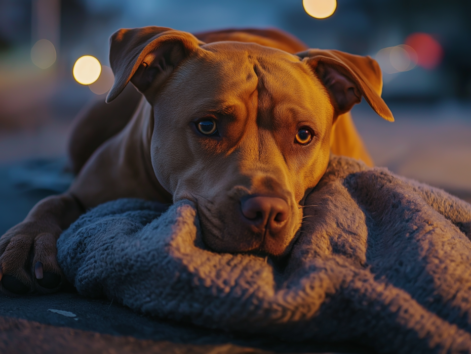 Huilende hond weigert zijn deken te laten liggen. Vrouw belt onmiddellijk 911 als ze ziet wat hij bewaakt