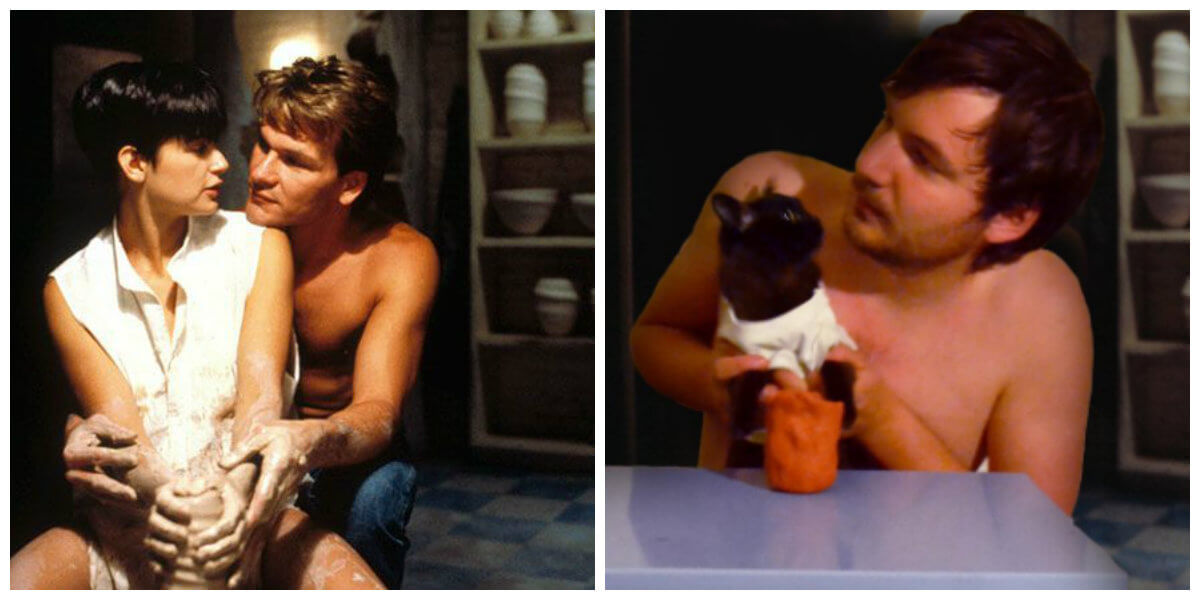 Hilarisch dit! Deze man doet beroemde filmscènes na, samen met zijn kat!