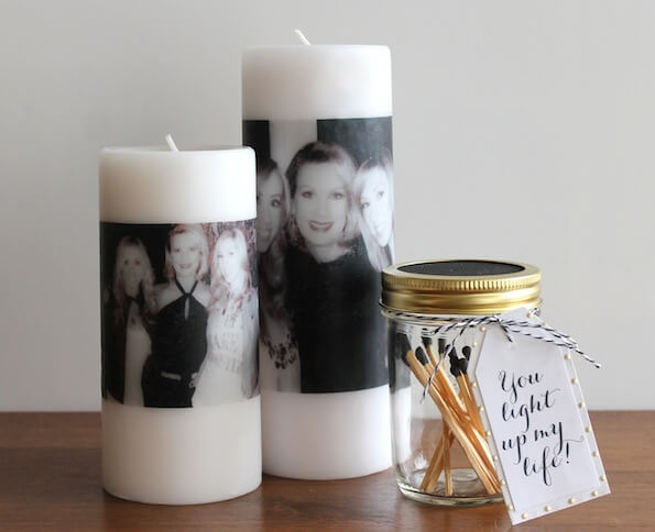 Wow, binnen een paar minuten maak jij deze schitterende kaars met foto-opdruk! Superleuk om als cadeau te geven!